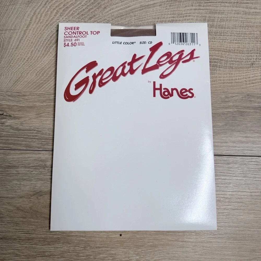 Hanes Great Legs Sheer Control Top Pantyhose Nude Hosiery Classic 3 Pack Size CD
